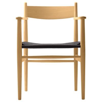 Carl Hansen CH37 Armchair - Color: Brown - CH37 -BLK - OAK - OIL