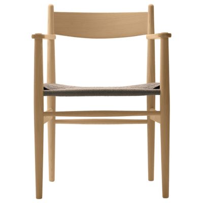 Carl Hansen CH37 Armchair - Color: Beige - CH37 -NATURAL - BEECH - LAQ