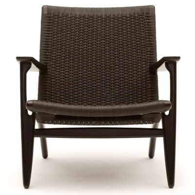 Carl Hansen CH25 Lounge Chair - Color: Black - CH25 -BLK - OAK NCS S9000-N