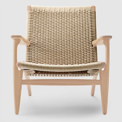 Carl Hansen CH25 Lounge Chair - Color: Beige - 5714413948068