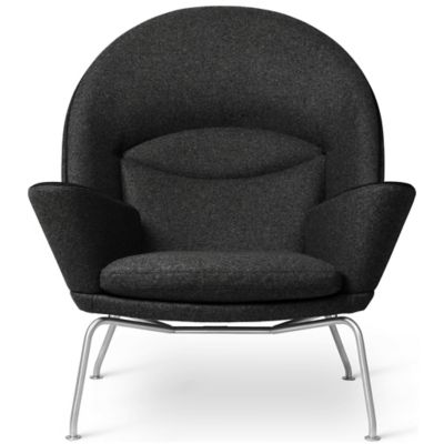 Carl Hansen CH468 Oculus Lounge Chair - Color: Grey - CH468 - STEEL - DM2 1