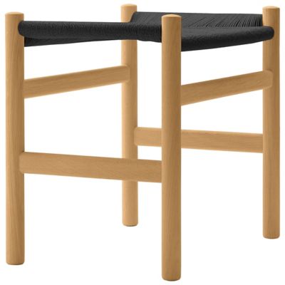 Carl Hansen CH53 Stool - Color: Beige - CH53 -BLK - BEECH LAQ