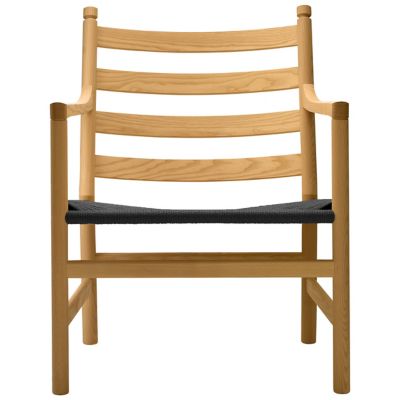 Carl Hansen CH44 Lounge Chair - Color: Brown - CH44 -BLK - OAK LAQ