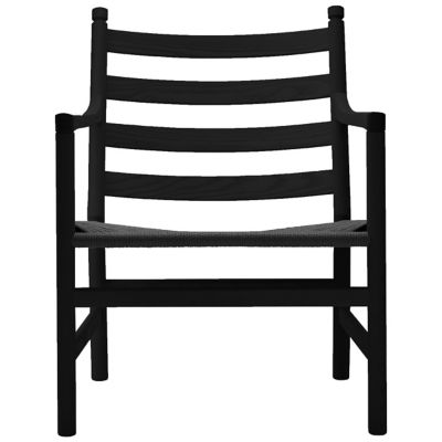 Carl Hansen CH44 Lounge Chair - Color: Black - CH44 -BLK - OAK NCS S9000-N