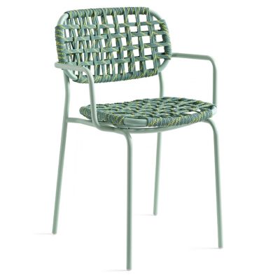 Connubia Yo Outdoor Woven Rope Armchair - Color: Green - CB199103008LSTC000