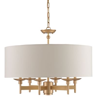 Currey & Company Bering Chandelier - Color: White - Size: 6 light - 9299