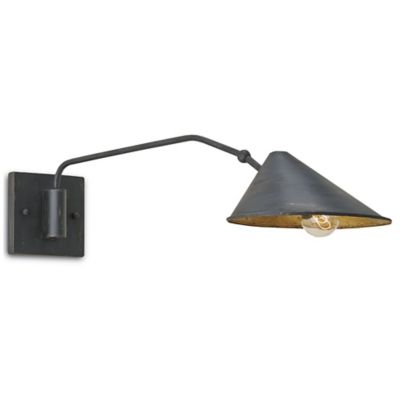 Currey & Company Serpa Wall Sconce - Color: Black - Size: 1 light - 5177