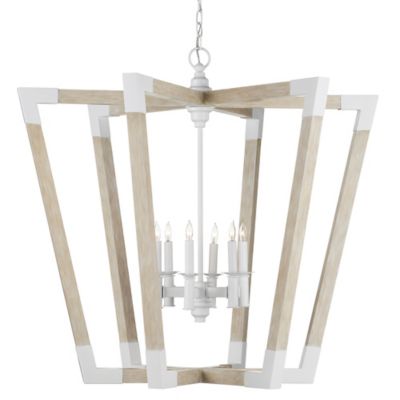 Currey & Company Bastian Chandelier - Color: White - Size: Large - 9000-111