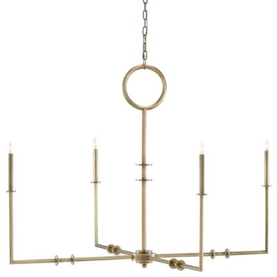 CNC676784 Currey & Company Rogue Chandelier - Color: Brass - sku CNC676784