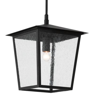 Currey & Company Bening Outdoor Pendant Light - Color: Black - Size: 1 ligh