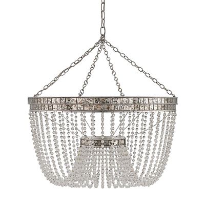 Currey & Company Highbrow Chandelier - Color: Silver - Size: 8 light - 9685