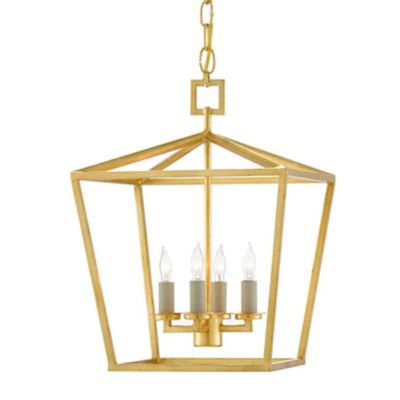 Currey & Company Denison Pendant Light - Color: Gold - Size: Small - 9000-0