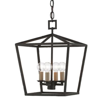 Currey & Company Denison Pendant Light - Color: Black - Size: Small - 9000-