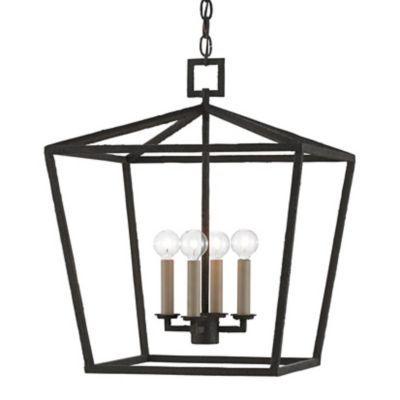 Currey & Company Denison Pendant Light - Color: Black - Size: Medium - 9000