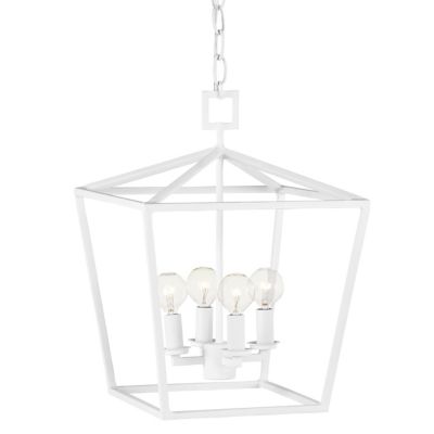 Currey & Company Denison Pendant Light - Color: White - Size: Medium - 9000