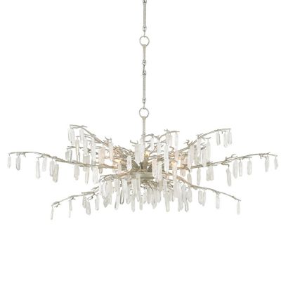 Currey & Company Forest Dawn Chandelier - Color: Silver - Size: 8 light - 9