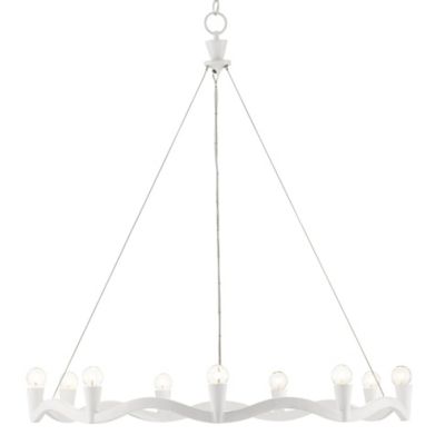 Currey & Company Serpentina Chandelier - Color: White - Size: 9 light - 900
