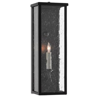 Currey & Company Tanzy Outdoor Wall Sconce - Color: Clear - Size: Small - 5