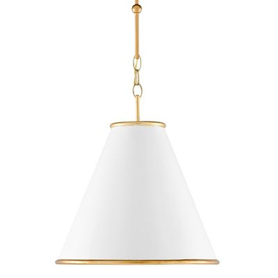 Currey & Company Pierrepont Pendant Light - Color: White - Size: Medium - 9