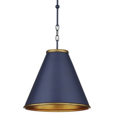 Currey & Company Pierrepont Pendant Light - Color: Blue - Size: Small - 900