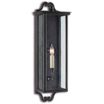 Currey & Company Giatti Outdoor Wall Sconce - Color: Black - Size: Small - 