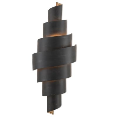 Currey & Company Chiffonade Wall Sconce - Color: Black - 5000-0112