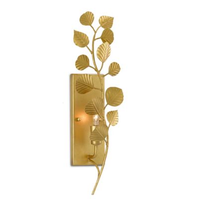 Currey & Company Golden Eucalyptus Wall Sconce - Size: 1 light - 5000-0189