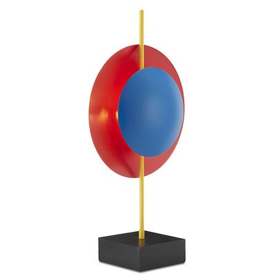 Mister M Red and Blue Disc Table Lamp