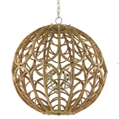 Currey & Company Cape Verde Orb Chandelier - Color: Brown - Size: 4 light -