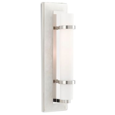 Currey & Company Bruneau Wall Sconce - Color: White - Size: 1 light - 5800-