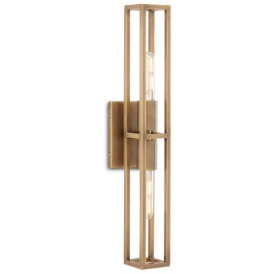 Currey & Company Bergen Wall Sconce - Color: Brass - Size: 2 light - 5800-0