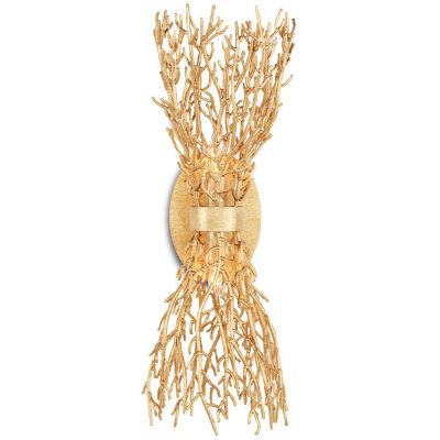 Currey & Company Sea Fan Wall Sconce - Color: Gold - Size: 2 light - 5000-0