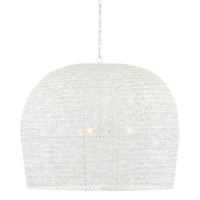 Currey & Company Piero Pendant Light - Color: White - Size: Large - 9000-08