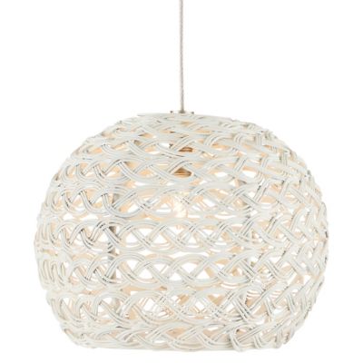 Currey & Company Piero Mini Pendant Light - Color: White - Size: 1 light - 