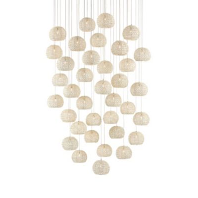 Currey & Company Piero Multi-Light Drop Pendant Light - Color: White - Size