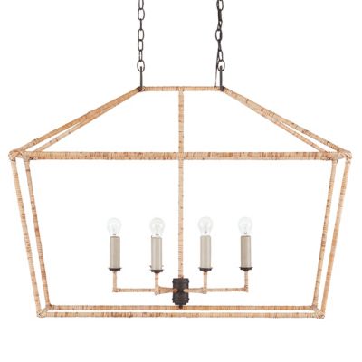 Currey & Company Denison Linear Chandelier Light - Color: Brown - 9000-0874