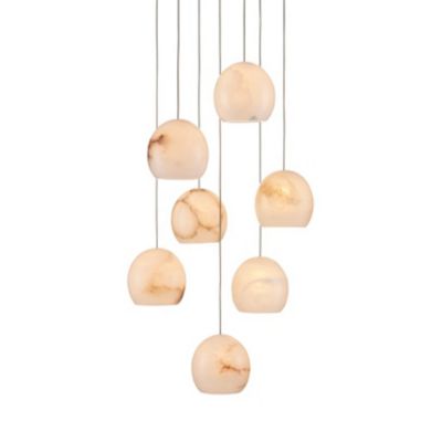 Currey & Company Lazio Multi-Light Pendant Light - Color: White - Size: 3 l