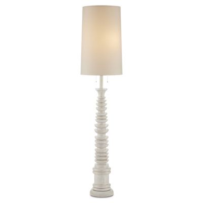 Currey & Company Malayan White Floor Lamp - Size: 2 light - 8000-0112