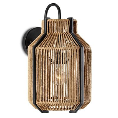 Currey & Company Mali Wall Sconce - Color: Black - 5000-0203