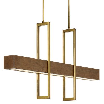 Currey & Company Tonbridge LED Linear Chandelier - Color: Antique - Size: 3