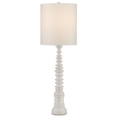 Currey & Company Malayan Table Lamp - Color: White - Size: 1 light - 6000-0