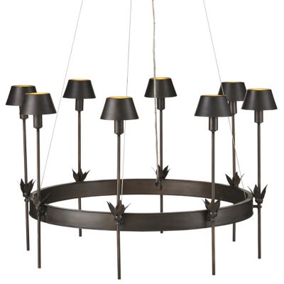 Currey & Company Coterie Chandelier - Color: Black - Size: 8 light - 9000-1