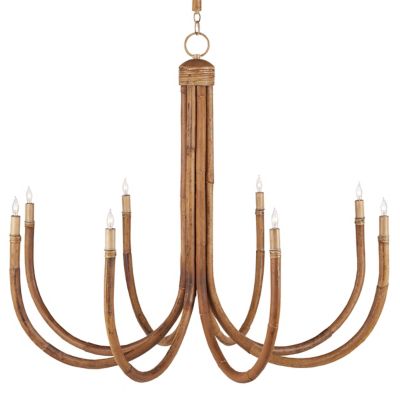 Currey & Company Samsara Chandelier - Color: Wood tones - Size: 8 light - 9