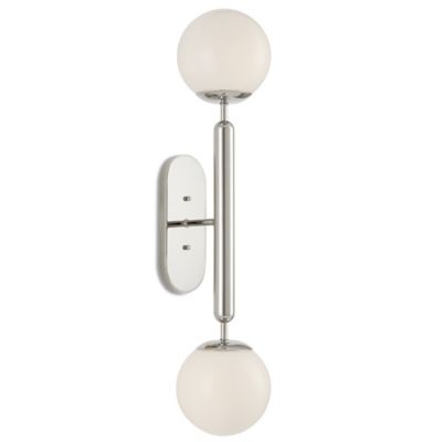 Currey & Company Barbican 2 Light Wall Sconce - Color: Silver - 5800-0033