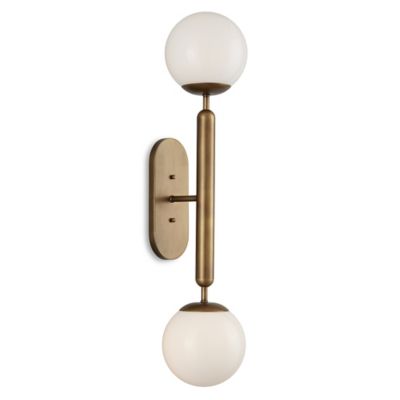 Currey & Company Barbican 2 Light Wall Sconce - Color: Gold - 5800-0034