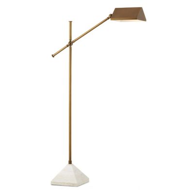 Currey & Company Repertoire Brass Floor Lamp - Size: 1 light - 8000-0134