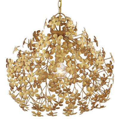 Currey & Company Cloverfield Pendant Light - Color: Gold - Size: 1 light - 