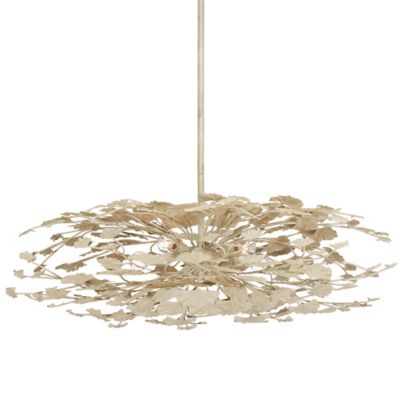 Currey & Company Maidenhair Semi-Flush Mount - Color: Cream - 9000-1108