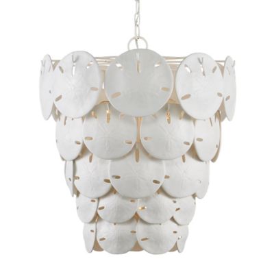 Currey & Company Tulum White Chandelier - 9000-1113