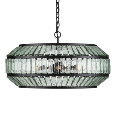 Currey & Company Centurion Recycled Glass Chandelier - Color: Green - Size: